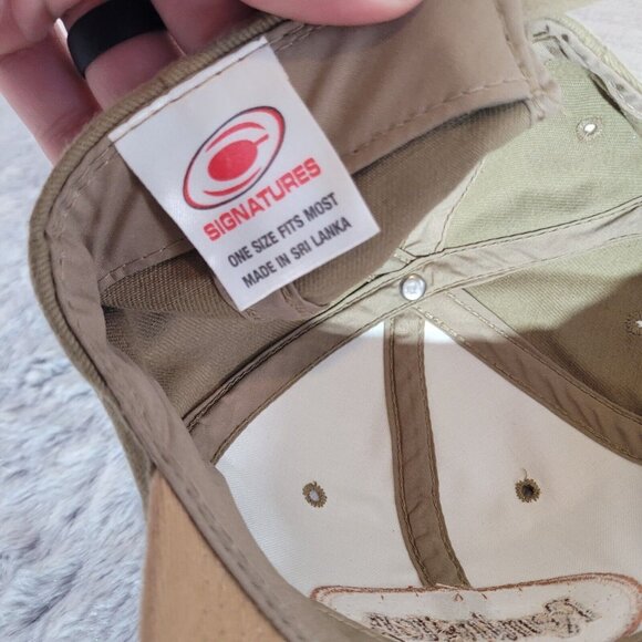 Signatures Remington Strapback OSFA Tan Hunting Cap Guns Ammo Hat Vintage - Picture 3 of 6